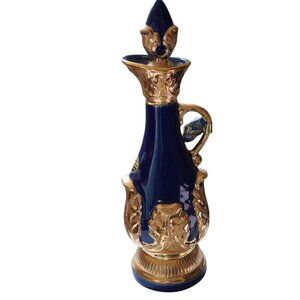 Vintage Jim Beam‎ 1966 James Beam Blue And Gold Decanter empty Rare
